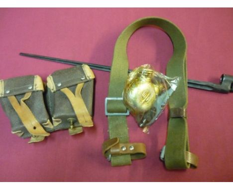 Mosin Nagant 91/30 bayonet, sling, ammo pouch, cleaning kit with tools, etc (with Izhevsk arrow in triangle) 