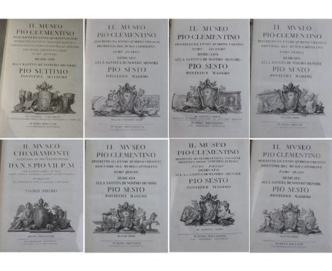 Visconti (Giambattista) et alia Il Museo Pio Clementino …, 1782-1807, Roma, 7 vols large folio, each vol. with half-title, po