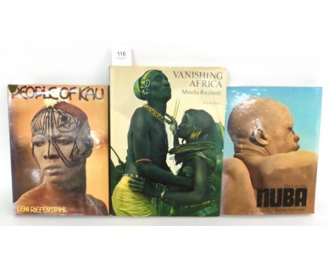 [Photography/Africa] Riefeastahl (Leni)  People of Kau [and] The Last of the Nuba, 1976, 2 vols, first U.K. editions, 4to, ph