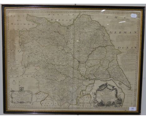 Bowen (Emanuel)  An Accurate Map of the County of York Divided into its Ridings and Subdivided into Wapontakes, n.d., Printed