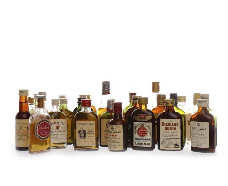 28 BLENDED SCOTCH WHISKY MINIATURES - 1960s/1970sTo include Black & White, White Horse, Ballantine's, Black Bottle and Cutty 