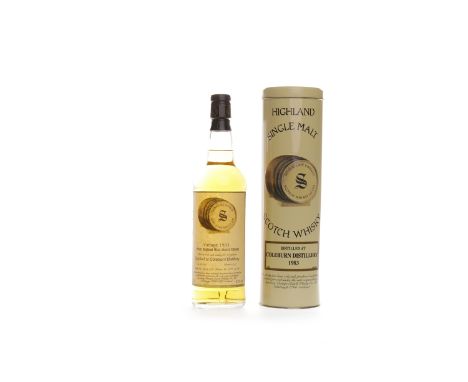COLEBURN 1983 SIGNATORY VINTAGE AGED 14 YEARSClosed 1992. Elgin, Moray.Distilled 30th April 1983 and matured in cask nos. 795
