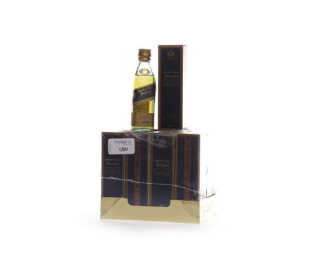 JOHNNIE WALKER BLUE LABEL MINIATURES (12)Blended Scotch Whisky50ml, 40% volume.12 bottles.   CONDITION REPORT:  One fill leve