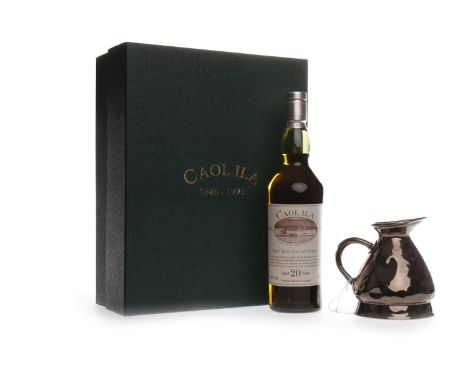 CAOL ILA AGED 20 YEARS 150TH ANNIVERSARY PRESENTATION SETActive. Port Askaig, Islay.70cl, 57.86% volume, in presentation box 