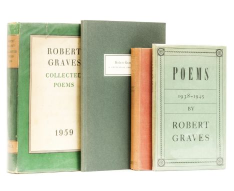 NO RESERVE Graves (Robert) Fairies and Fusiliers, cracked hinges, lightly browned spine, a little rubbed, 1917; Poems 1938-19