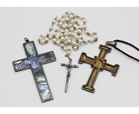 Three Holy Crosses that belonged to the Archbishop of Canterbury, Arthur Michael Ramsey (1904-1988).The collection comprised 