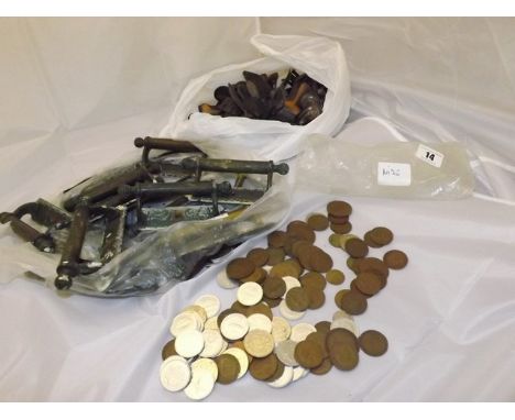 VICTORIAN SASH WINDOW HANDLES ,PENNIES, ETC EST [£5- £20]