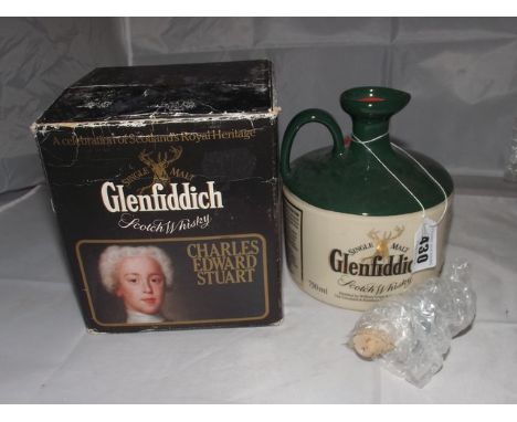 GLENFIDDICH CERAMIC DECANTER CHARLES EDWARD STUART 40%VOL 750ML EST[£40-£60]