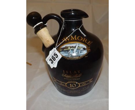 BOWMORE 10 YR OLD ISLAY  SINGLE MALT CERAMIC DECANTER  75CL 40% VOL EST [£80- £120]