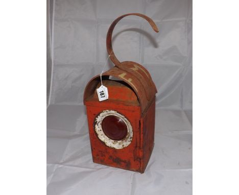 ROADSIDE TIN PLATE WARNING LAMP EST [£15 - £30]