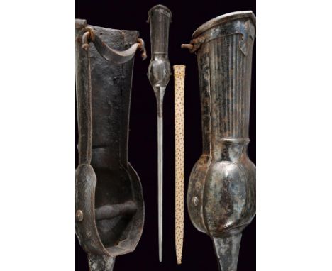 dating: 17th/18th Century provenance: India, Long, straight, double-edged blade of lenticular section, the base with remains 
