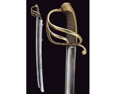 dating: 1826 provenance: Poland, Curved, single-and-false-edged blade with wide fuller, tang marked 'Warszawskv 1826' on the 