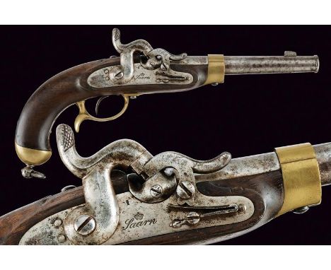 dating: 1851 provenance: Prussia, Smoothbore, round, 15 mm cal. barrel, with octagonal base marked 'FW' under crown, with mar