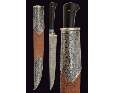 dating: Late 19th Century provenance: Uzbekistan, Straight, single-edged blade of wootz damask, with some pitting, featuring 