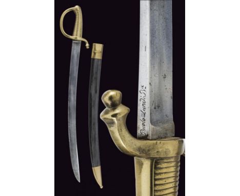 dating: circa 1800 provenance: Kingdom fo Italy (Napoleonic), Curved, single-and short false-edged blade with light signs of 