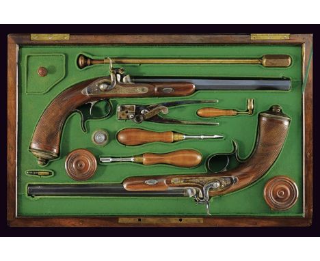 dating: Mid 19th Century provenance: Saint Petersburg, Octagonal, smoothbore, browned, 11 cal barrels, signed 'Bertrand. St. 