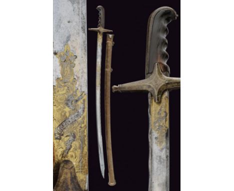 dating: Mid 19th Century provenance: Sardinian Kingdom, Slightly curved, single-and-false-edged blade, with double groove nea