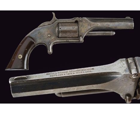 dating: 1865 - 1868 provenance: USA, Rifled, octagonal, 3-1/2', 32 rimfire cal. barrel (visible rifling, bore needs cleaning)