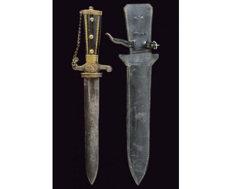 dating: 19th Century provenance: Germany, Straight, double-edged blade of lenticular section with short fuller at the forte. 