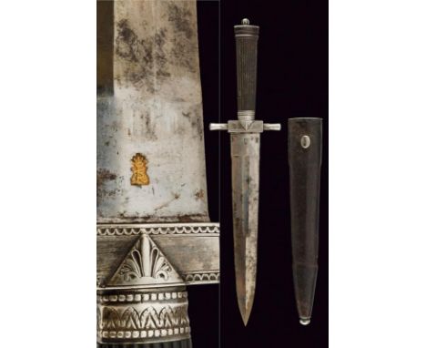 dating: Late 18th - Early 19th Century provenance: Naples, Solid, double-edged blade, lenticular at the tang, hexagonal up to