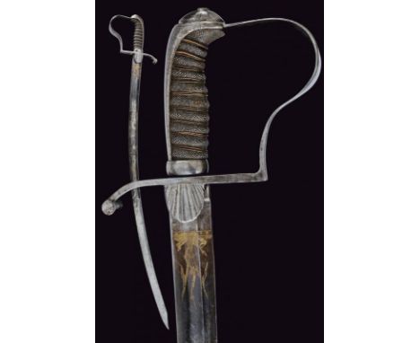 dating: Mid 19th Century provenance: Austria, Curved, tipped, single-and-false-edged blade, with fuller on most of its length