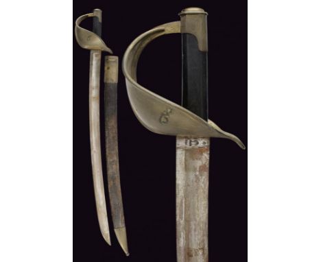 dating: 1845 provenance: Kingdom of the Two Sicilies, Wide, curved single-and false-edged blade with a wide fuller, tang with