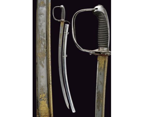 dating: Mid 19th Century provenance: Austria, Beautiful, curved, single-edged blade, with hollow tip and a barely hinted yelm