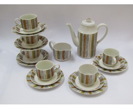 A Midwinter part coffee service in the Sienna pattern
