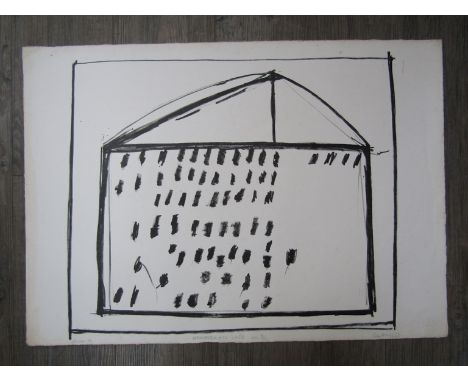 PETER HOBBS (1930-1994): An unframed print, "House 4" from the Ehrenzweig Suite, number 5 from an edition of 10.  Pencil sign