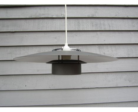 A Danish "Faloma" model ceiling light of three tiers in grey 
