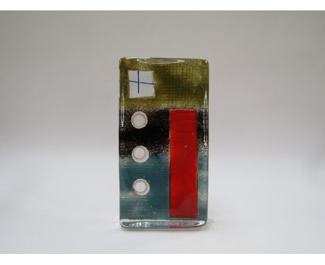 SARAH PETERSON (XX/ XXI): A Caithness glass sculpture, 'Home red door' No. 21 of 100, signed 23.5cm high 