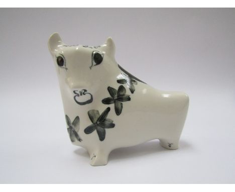 Richard and Susan Parkinson - A ceramic bull figure.  15cm high x 19cm