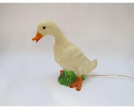 A German Heico plastic light in the form of a duck, 30.5cm high 
