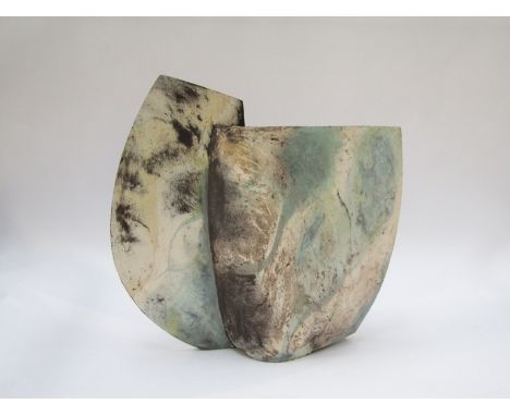 FIONA FITZGERALD (XXI): A Studio Ceramic 'Jugged Form' Painted mark to base. 31cm high