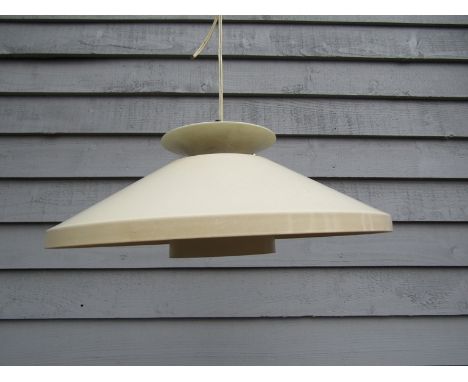 A Danish Lyskaer three tiered ceiling light in white 
