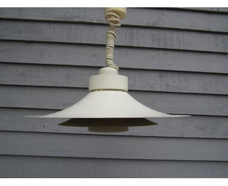 A Danish four tiered ceiling light in ivory white by Horn 