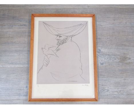 ELIJAH MONTLAKE (Scottish 1921-1992) A framed and glazed print, 'rabbit with dove' limited edition No. 37/39 pencil signed, 5