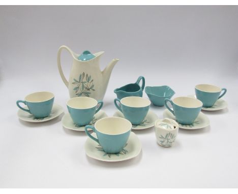 Midwinter Pottery - a teaset in Cassandra pattern by Jessie Tait 