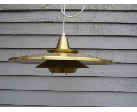 A brassed finish Danish five tiered ceiling light 