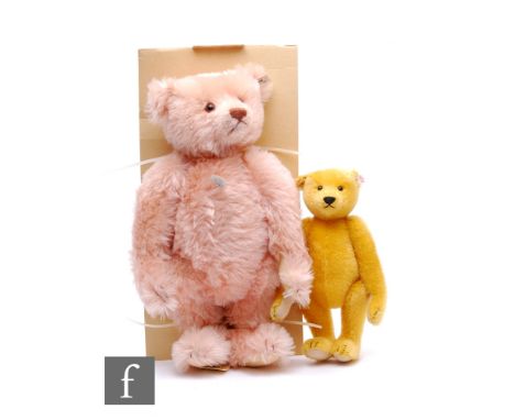 Two Steiff teddy bears,&nbsp;660825 Hamleys Richard Steiff 100 Years Celebration Bear, boxed, and a 407192 Teddy Rose 1927 Re