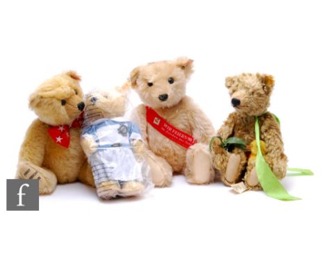 A collection of Steiff teddy bears, 690471 The Bear That Cares NHS Nurse, 654466 Dylan Four Seasons Spring Bear, 650901 Vedes