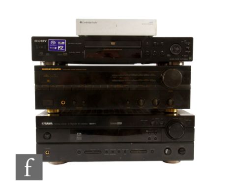 A&nbsp;Cambridge Audio Azur 540P Mm Phono Pre-amplifier, together with a Yamaha Natural Sound AV Receiver RX-V530, a Sony CD/
