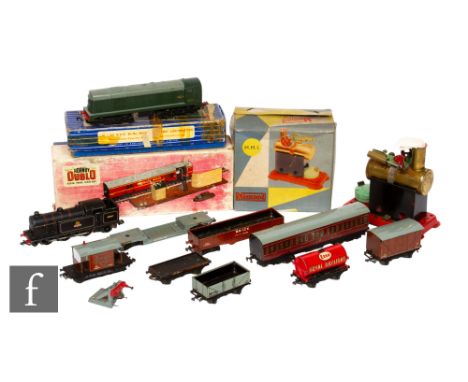 A collection of OO gauge Hornby Dublo items, to include a boxed L30 1000 BHP diesel electric locomotive, a boxed partial 2400