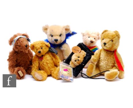 A collection of assorted teddy bears, to include a Dean's Rag Book Cledwyn Hughes 1999 Visitors Edition bear, a Dean's Rag Bo