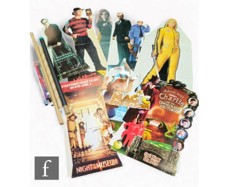 A collection of cinema standees and posters, to include A Nightmare On Elm Street 4, Harry Potter - Hermione, Kill Bill Volum