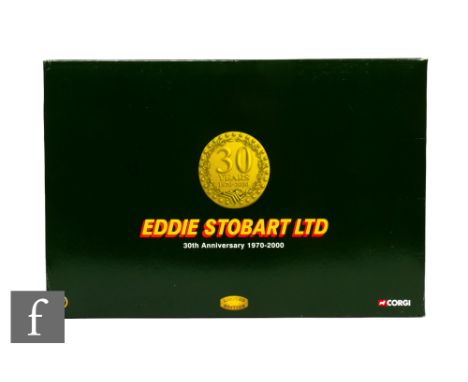 A Corgi 76901 Eddie Stobart 30th Anniversary 1970-2000 1:50 scale gift set, comprising five tractor units and display plinth,