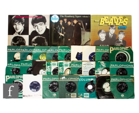 The Beatles - A collection of LPs and 7 inch singles to include The Beatles Hits, BRS, unofficial release, The Hamburg Tapes 