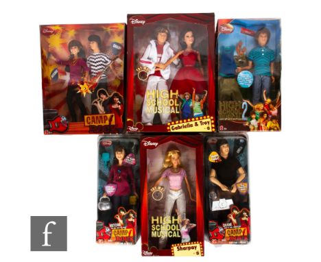 A collection of Mattel Disney dolls, High School Musical Sharpay, High School Musical Gabriella &amp; Troy, High School Music