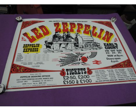 A vintage tour poster, Led Zeppelin , Physical Rocket