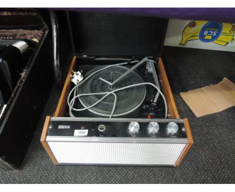 A vintage ITT KB portable gramophone 